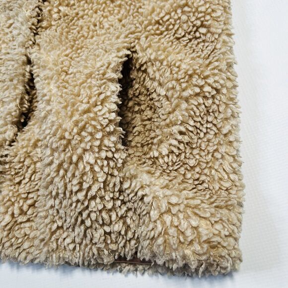 Abercrombie Kids Tan Brown Sherpa Teddy Coat - Size 15/16 - Picture 8 of 11